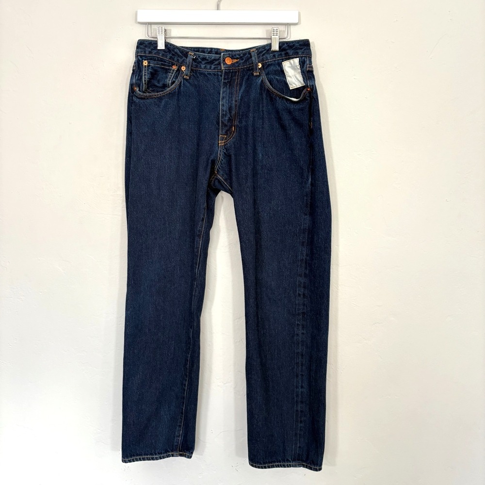 Classic Men's Dark Blue Bootcut Jeans